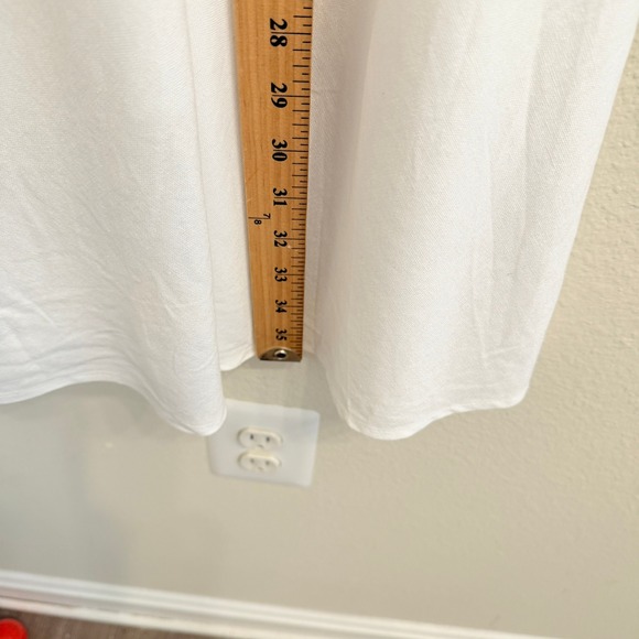 Petal + Pup Rosetta White Strapless Midi Dress Twist Front Cotton Linen US 4 - Picture 12 of 12